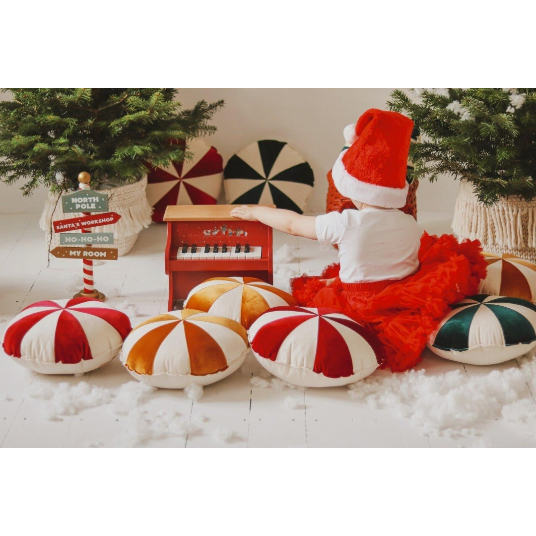 Poduszka świąteczna ozdobna "Czerwony cukierek"