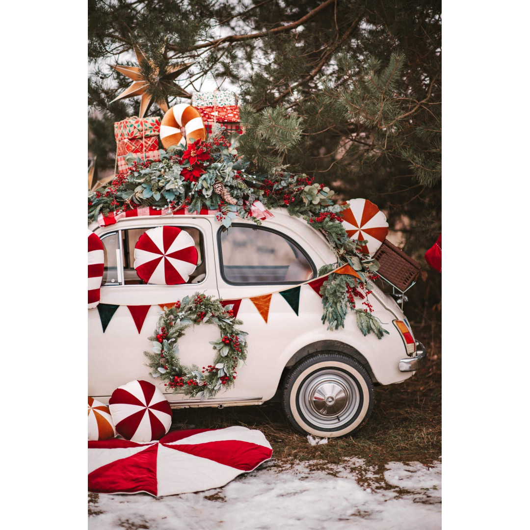 Poduszka świąteczna ozdobna "Czerwony cukierek"