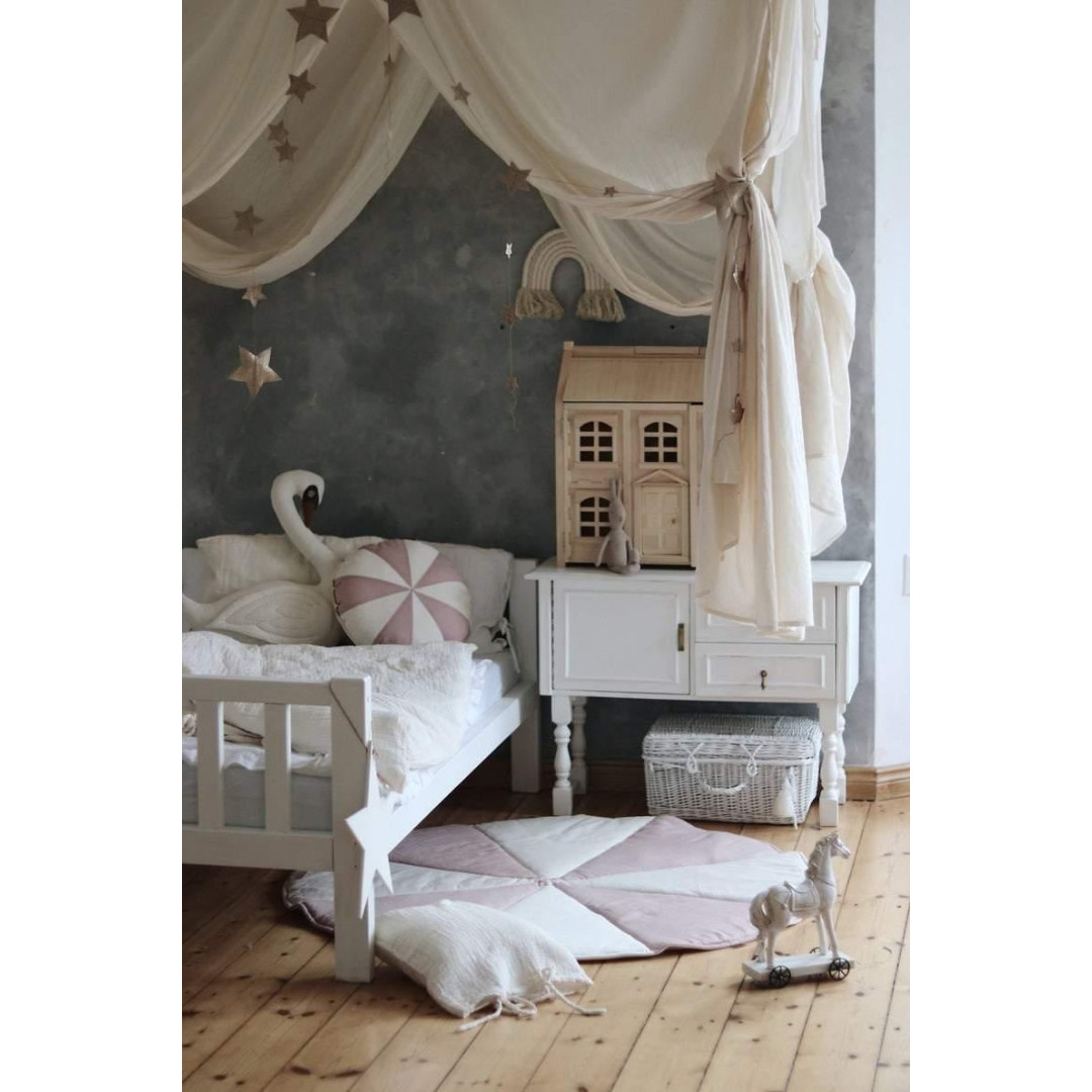 Lniana girlanda świąteczna "Różowa choinka"