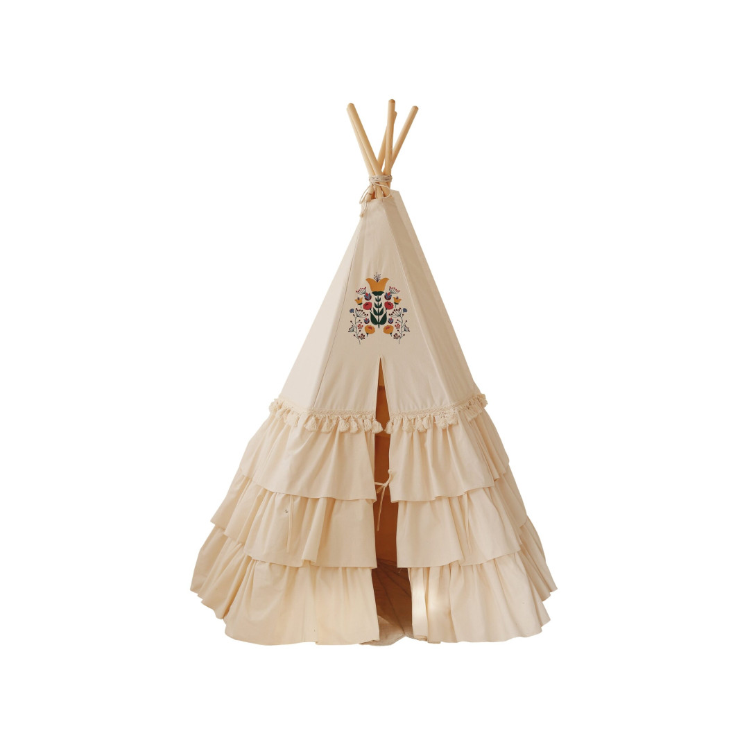 Namiot tipi dla dzieci z falbanami "Folk"