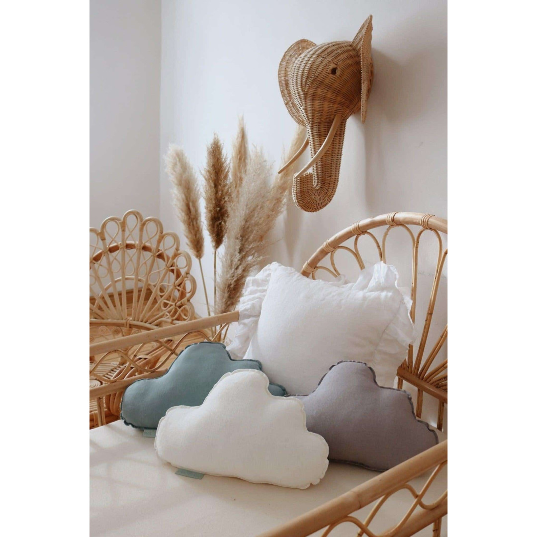 Poszewka z falbanką "Pudrowy len"