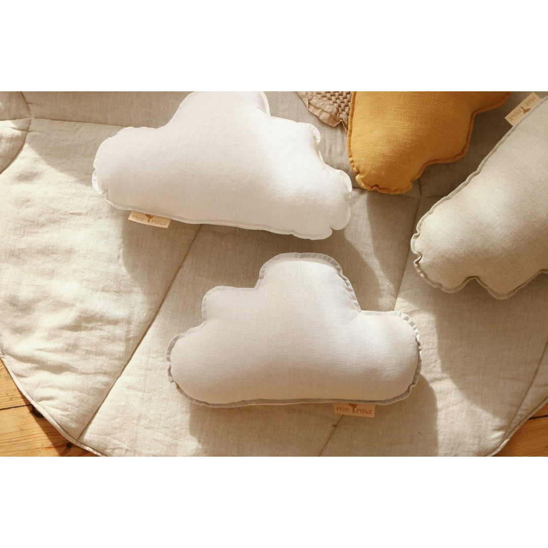 Lniana poduszka chmurka dla dziecka "Piasek"