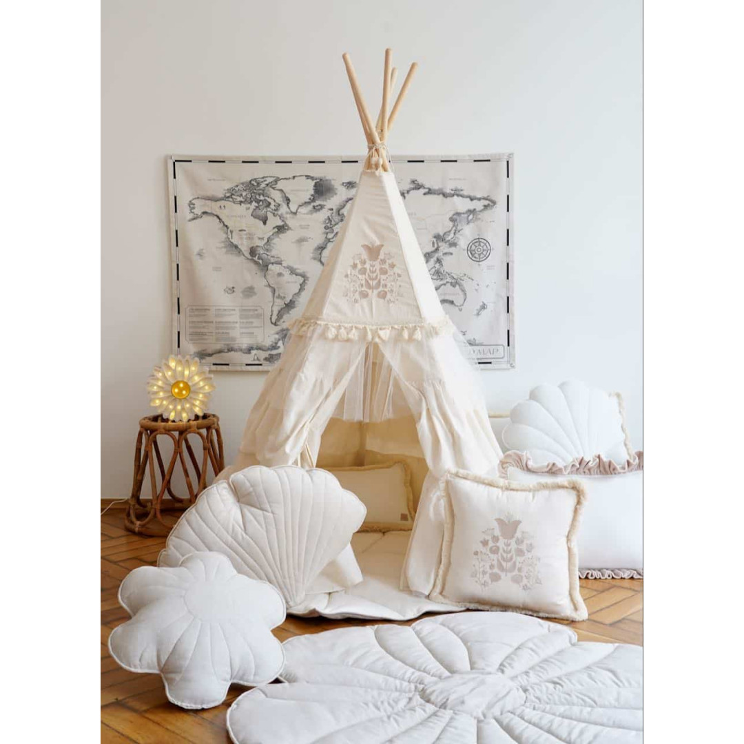 Namiot tipi dla dzieci z falbanami "Boho"