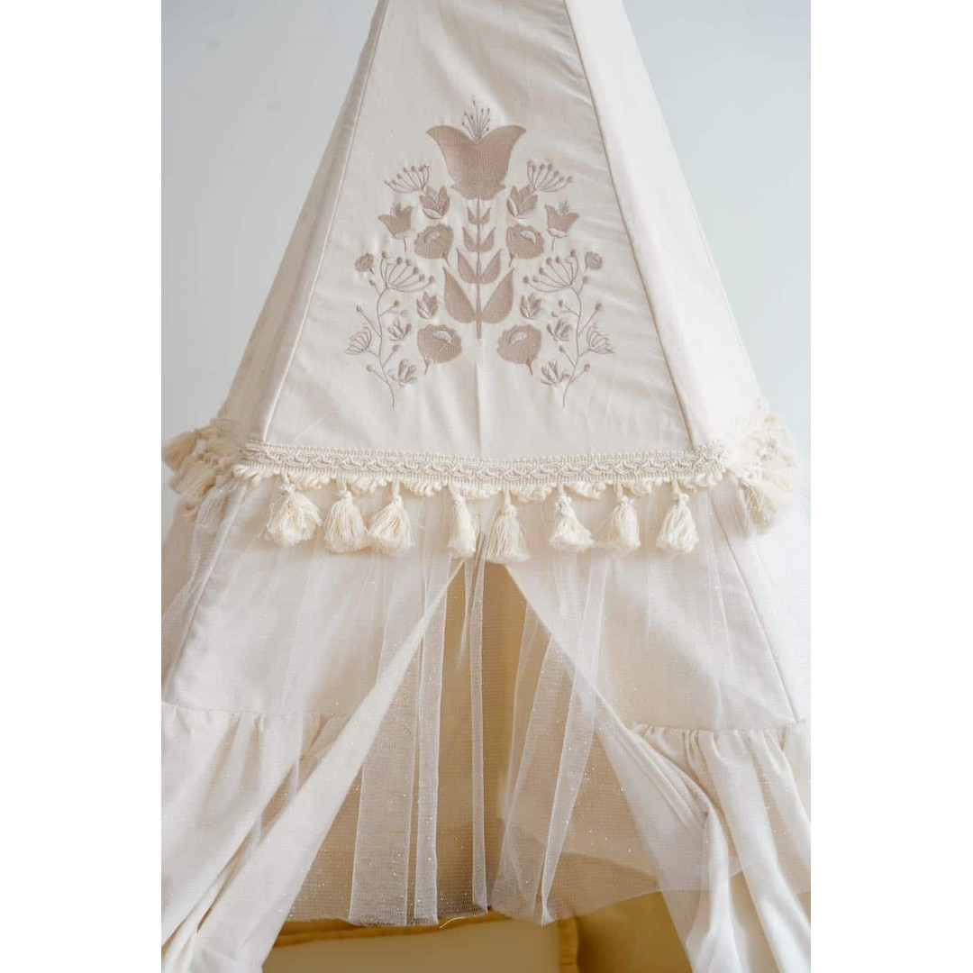 Namiot tipi dla dzieci z falbanami "Boho"