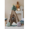 Lniana poduszka dekoracyjna liść "Mięta"