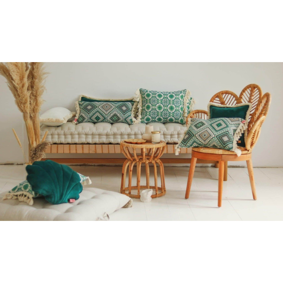 Wałek z frędzlami "Sea green mosaic"