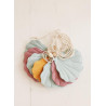 Girlanda dekoracyjna lniana muszelki "Summer wind"