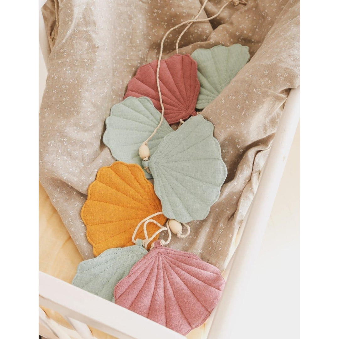 Girlanda dekoracyjna lniana muszelki "Summer wind"