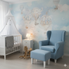 Błękitny fotel do karmienia - fotel uszak - MySweetRoom