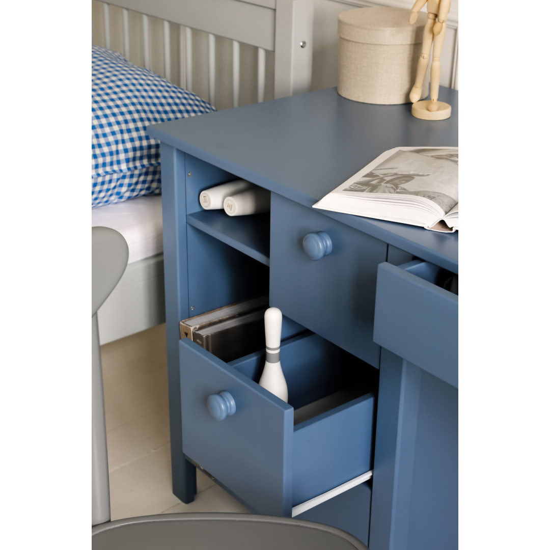 Collet biurko dziecięce z szufladami i przegrodą SZAŁWIOWE - Inmondo