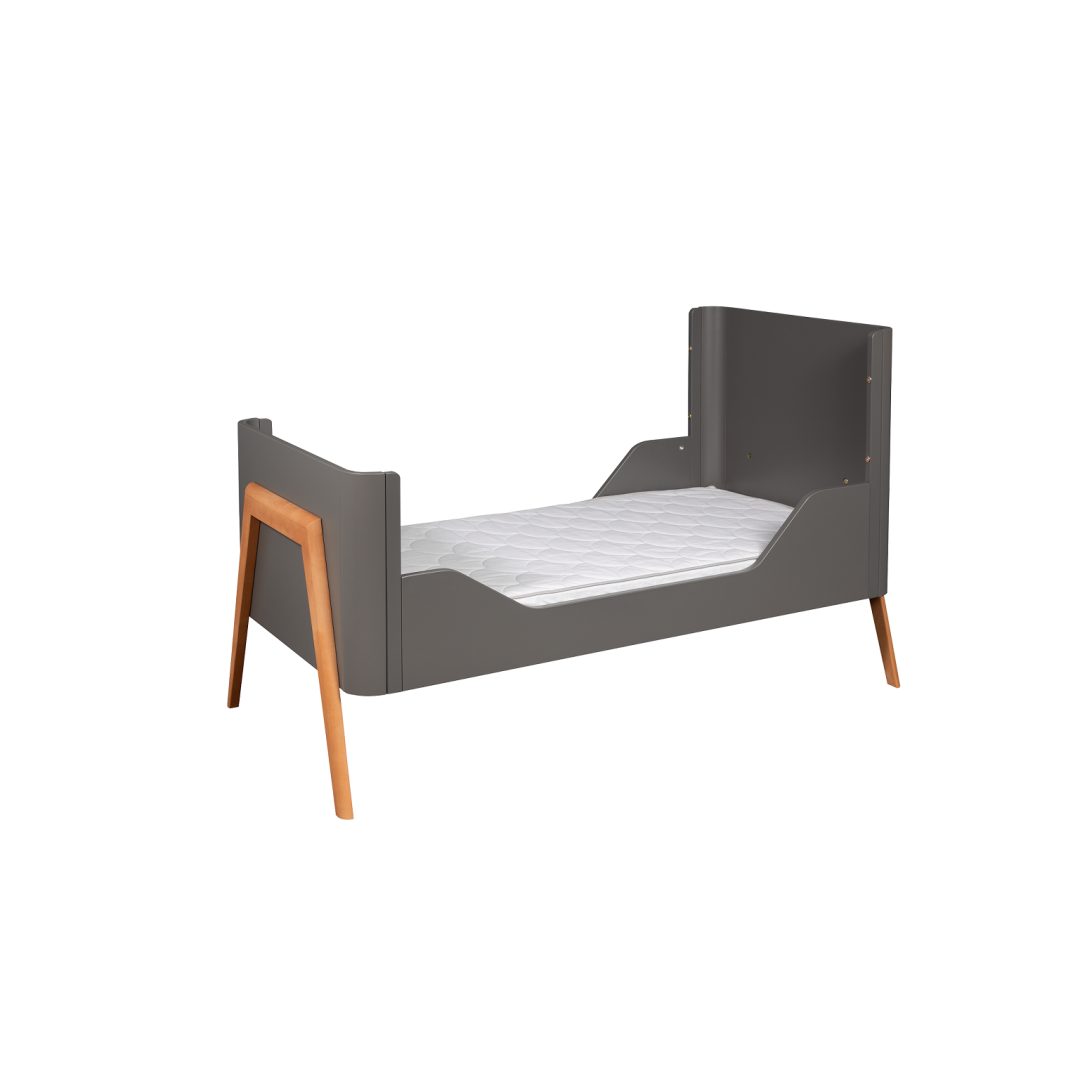 Łóżeczko TORSTEN 140x70 seal grey/teak - Troll