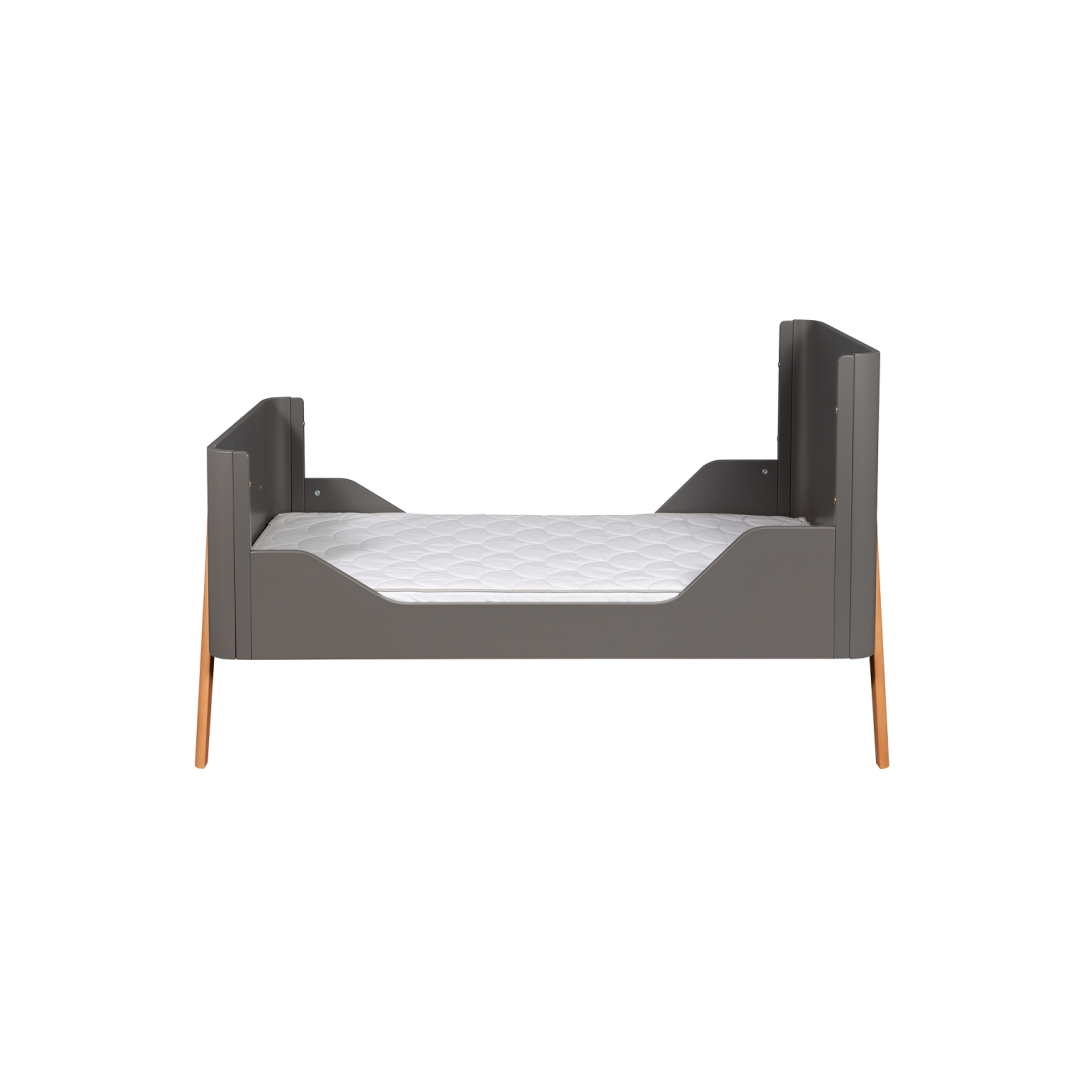 Łóżeczko TORSTEN 140x70 seal grey/teak - Troll