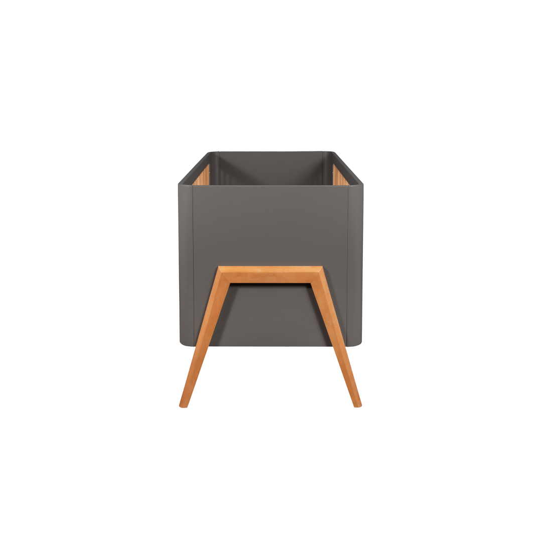 Łóżeczko TORSTEN 140x70 seal grey/teak - Troll