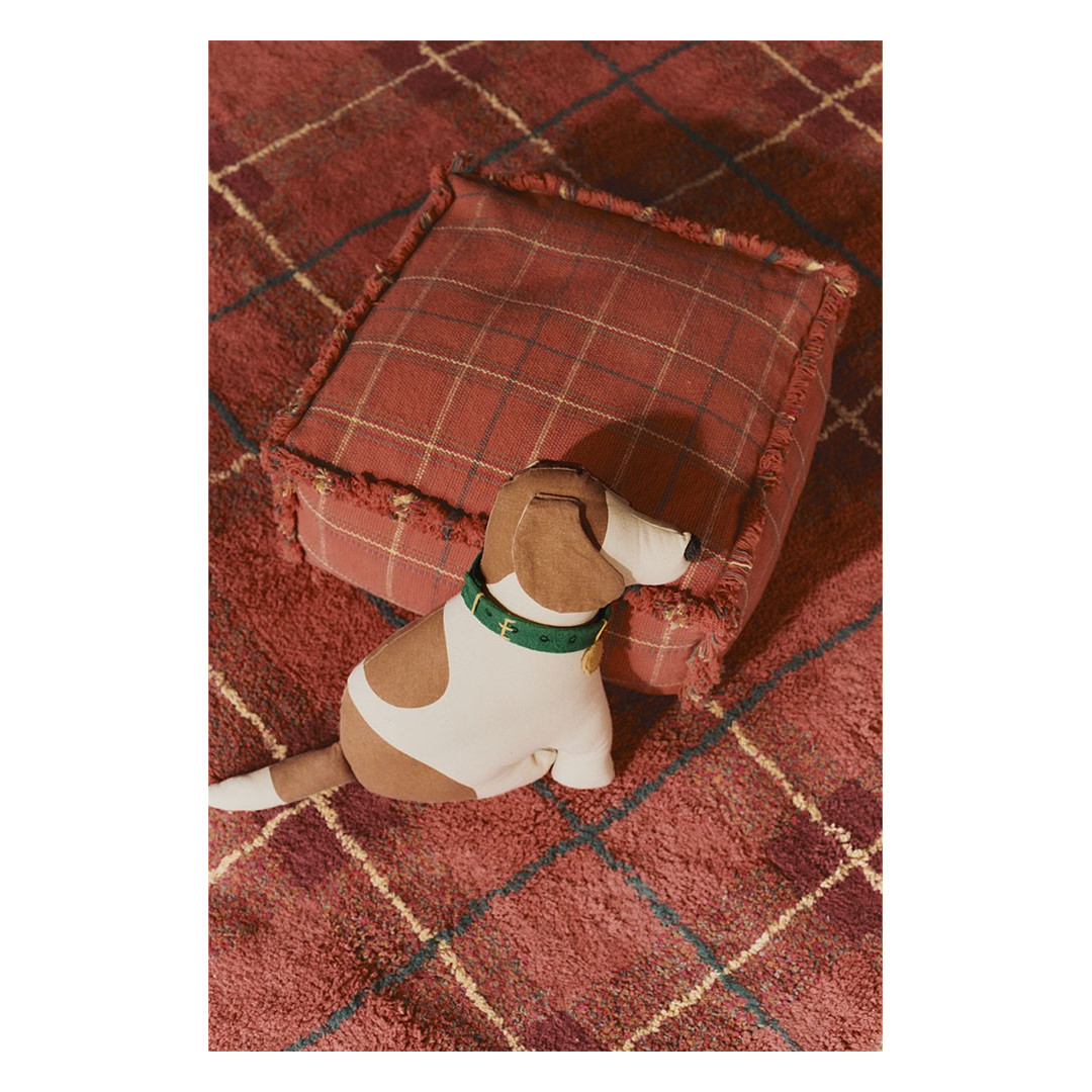 Dywan Tartan 90×120 cm – Vintage Red Wouf Wouf, Lorena Canals