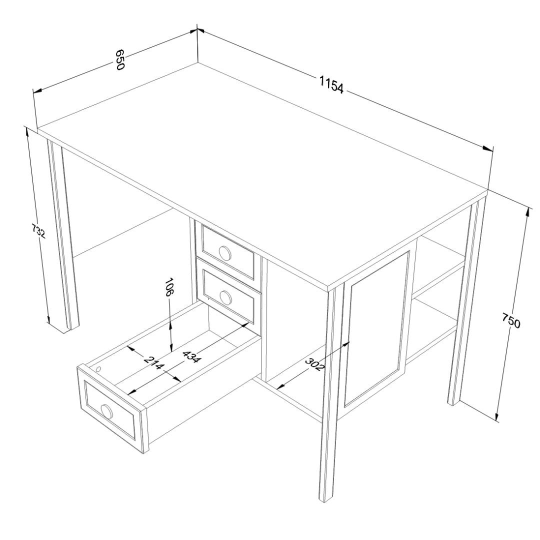 Biurko Vintage  Wood Luck  - MySweetRoom