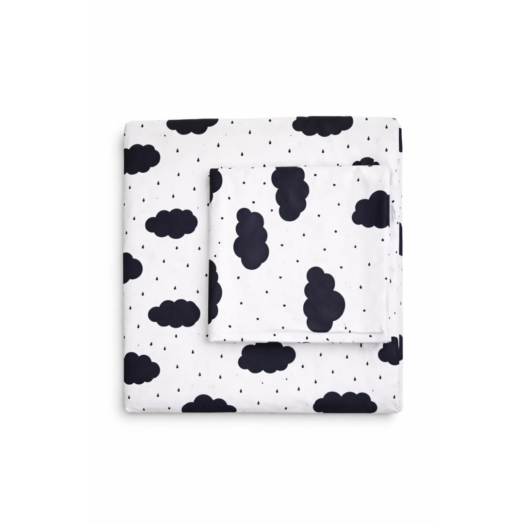 OUTLET - Dots My Love pościel w czarne  chmurki 140x200