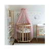 Tiulowy baldachim do łóżeczka Rose + stelaż
