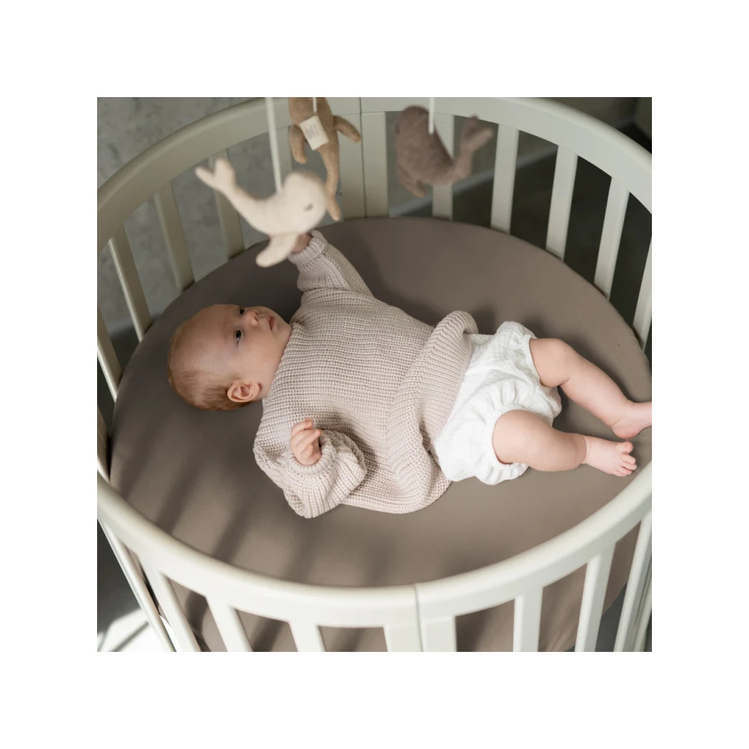 Prześcieradło bawełniane 73cm Taupe