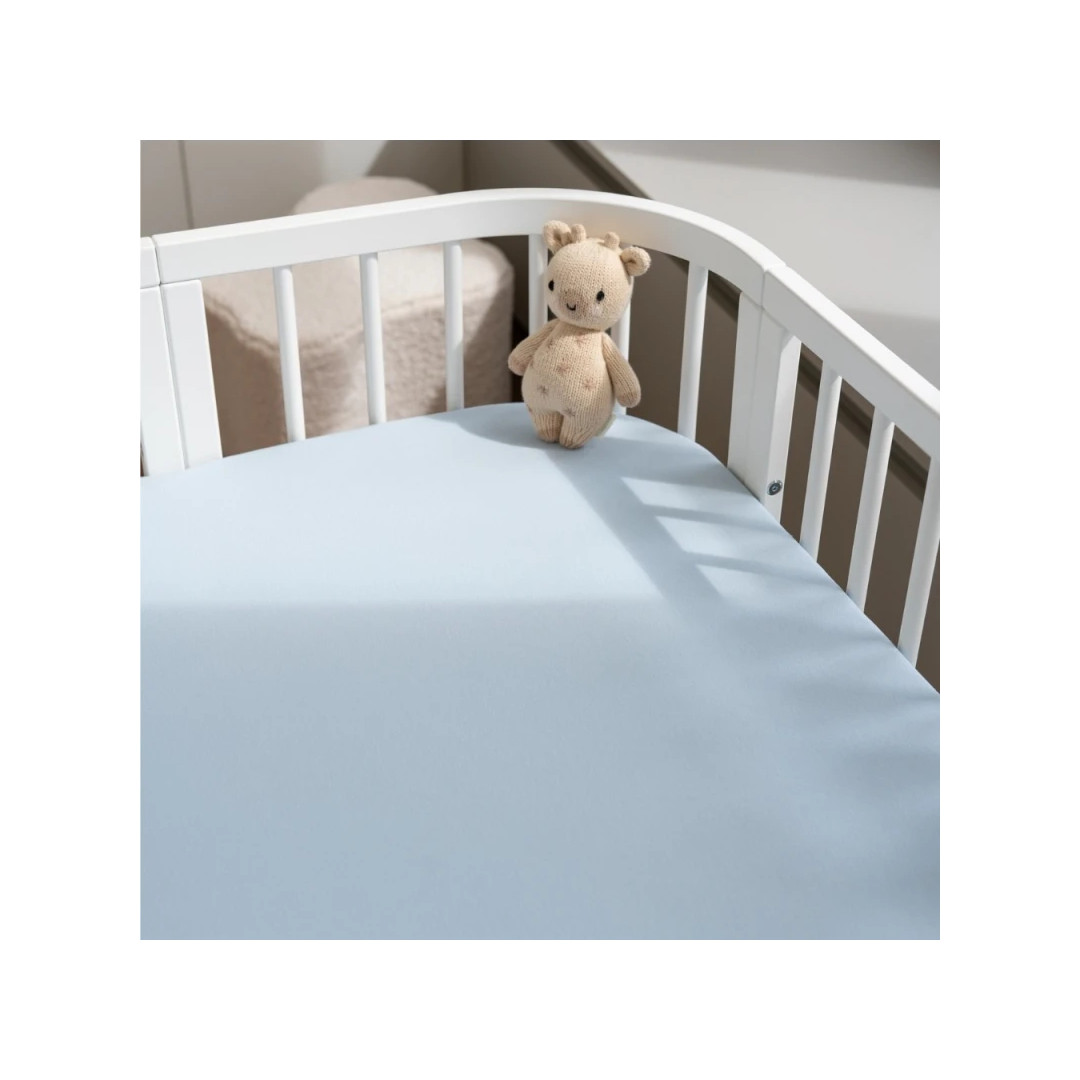 Prześcieradło bawełniane 93x65 Łóżeczko 5w1 Blue