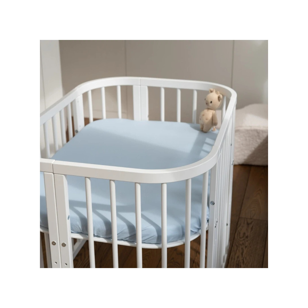 Prześcieradło bawełniane 93x65 Łóżeczko 5w1 Blue