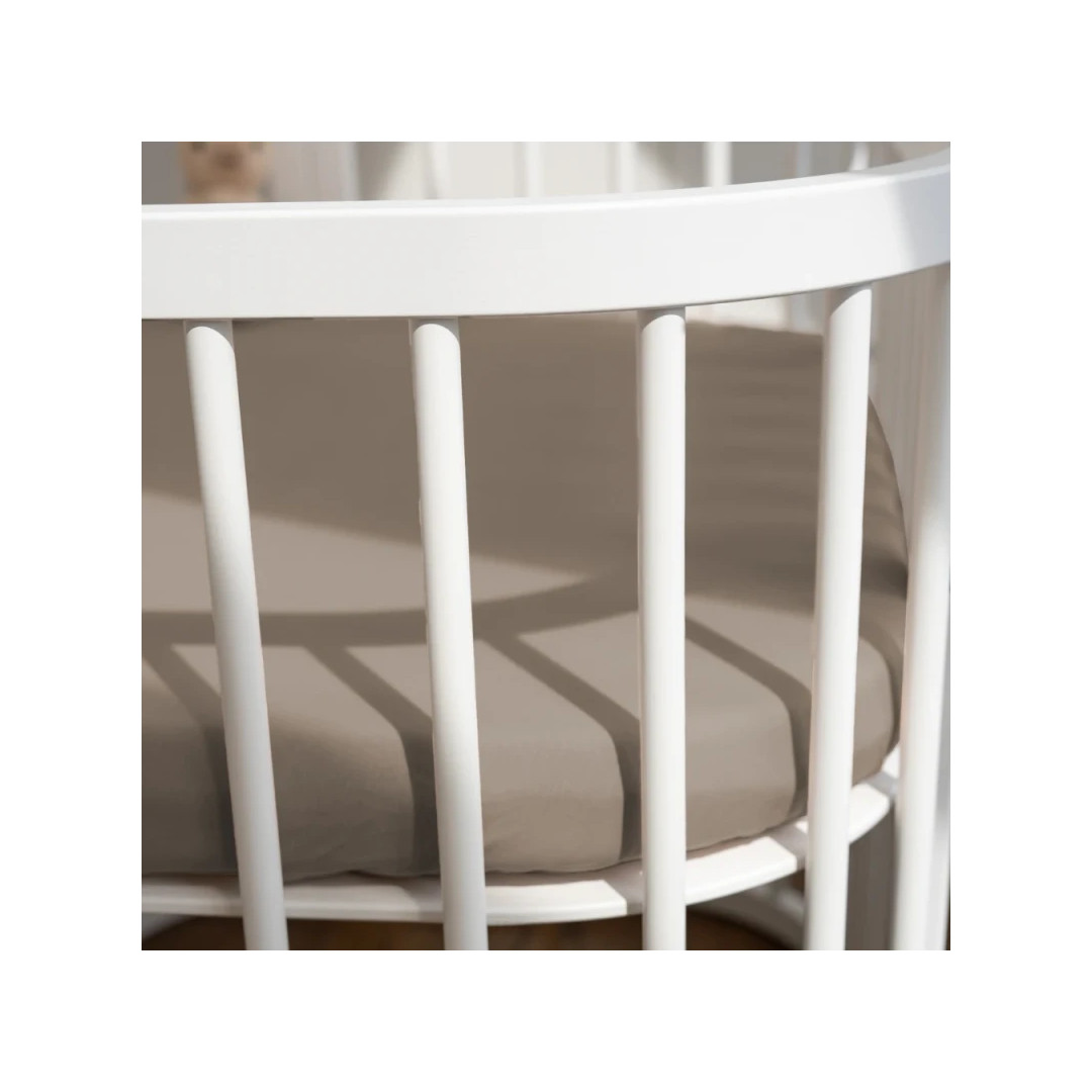 Prześcieradło bawełniane 93x65 Łóżeczko 5w1 Taupe