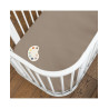 Prześcieradło bawełniane 93x65 Łóżeczko 5w1 Taupe
