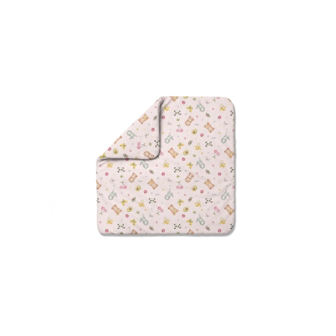 Bambusowa kołdra niemowlęca 75x75 + wstęga do rożka Candy Cute