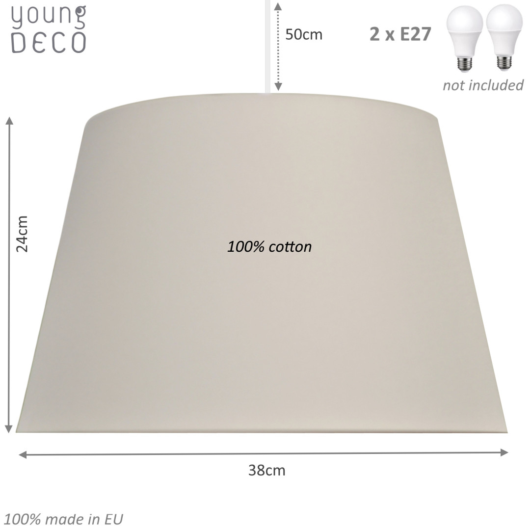 Jasnobeżowa lampa stożek -Youngdeco