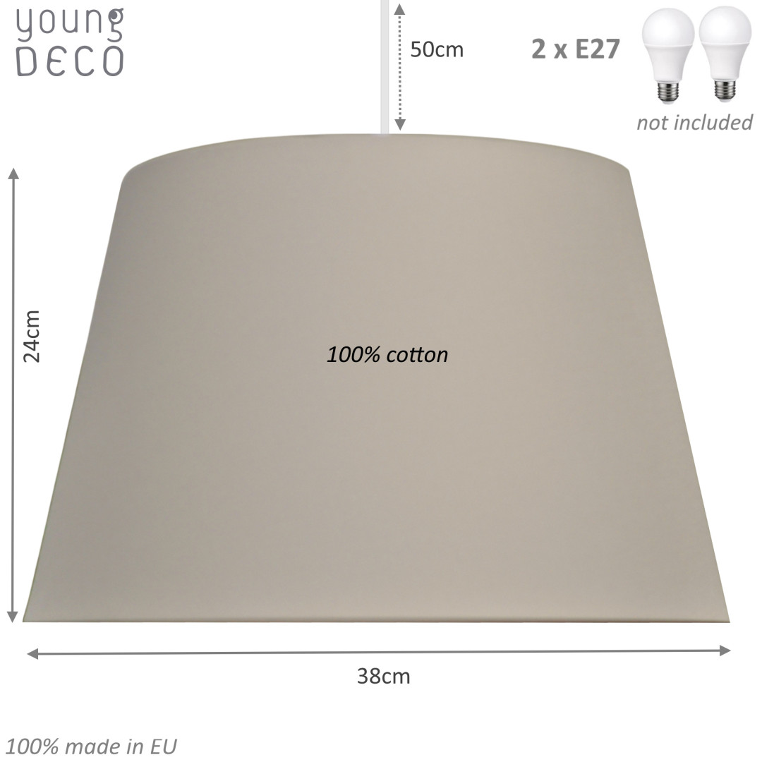 Ciemnobeżowa lampa stożek - Youngdeco