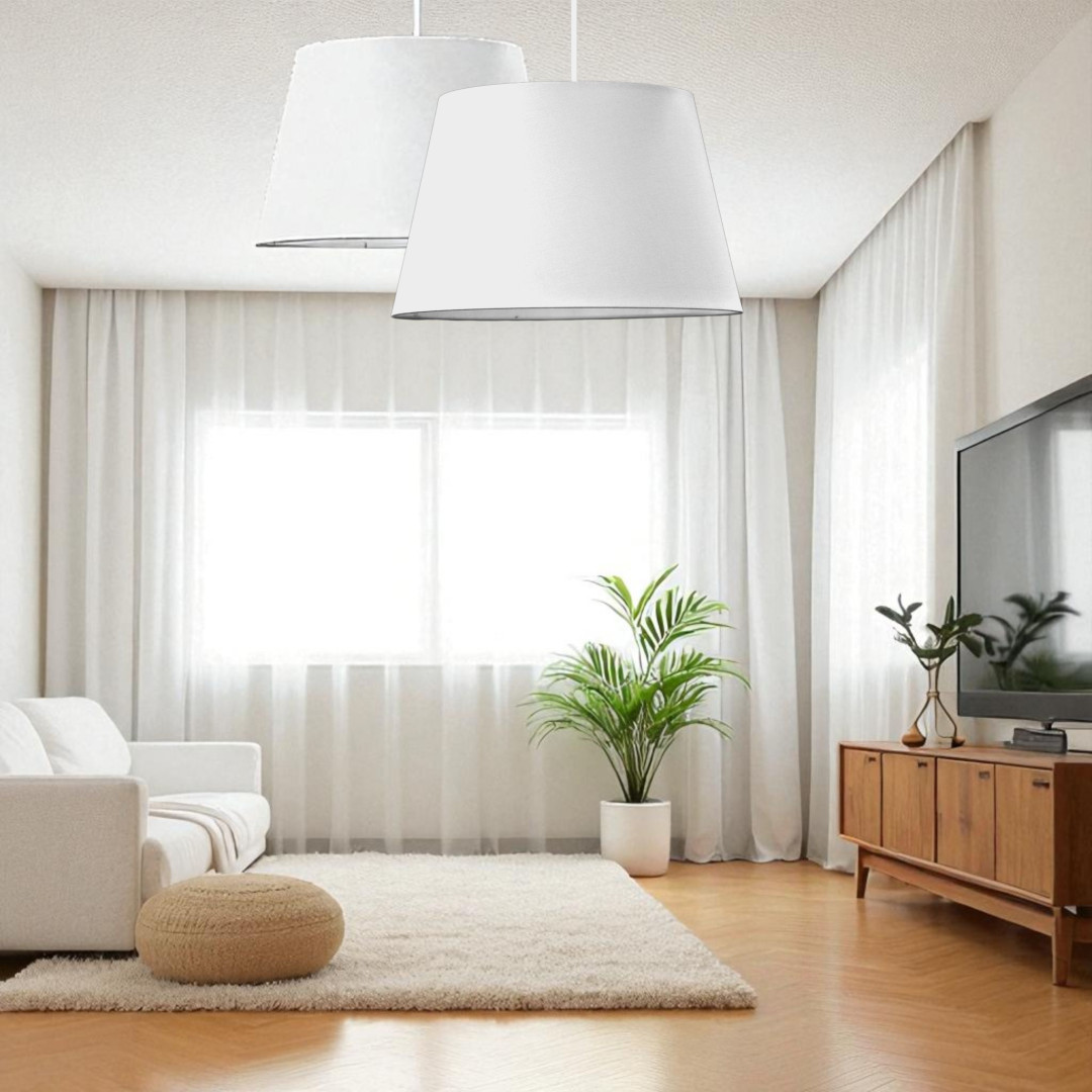 Biała lampa stożek - Youngdeco