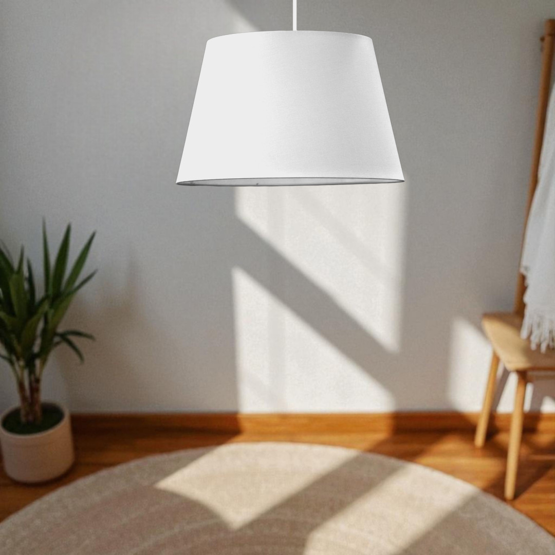 Biała lampa stożek - Youngdeco
