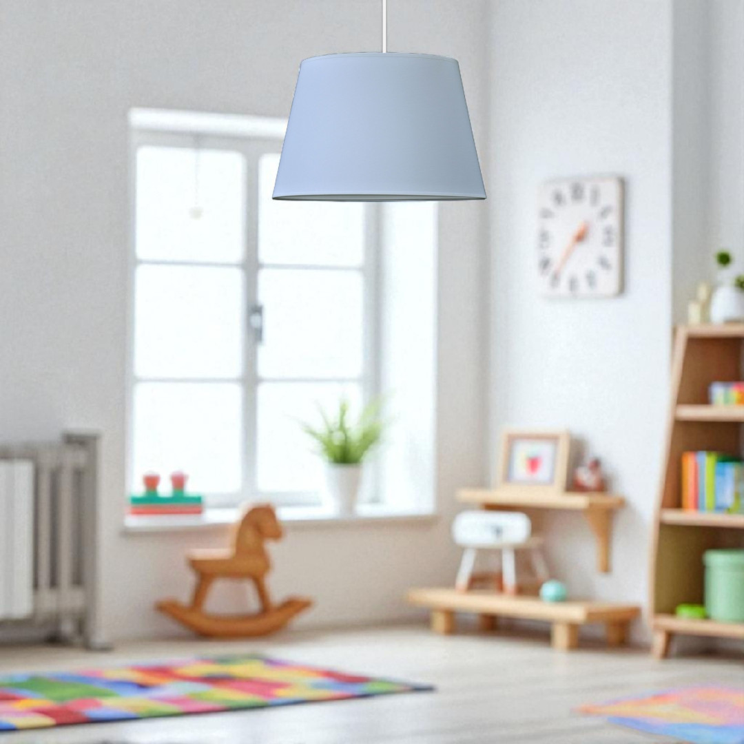 Błękitna lampa stożek - Youngdeco