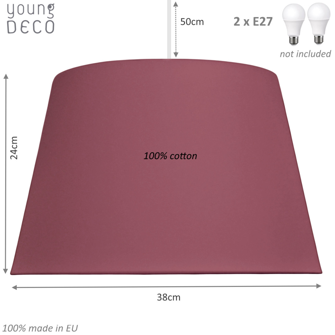 Brudnoróżowa lampa stożek Youngdeco