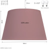 Delikatna brudnoróżowa lampa stożek - Youngdeco