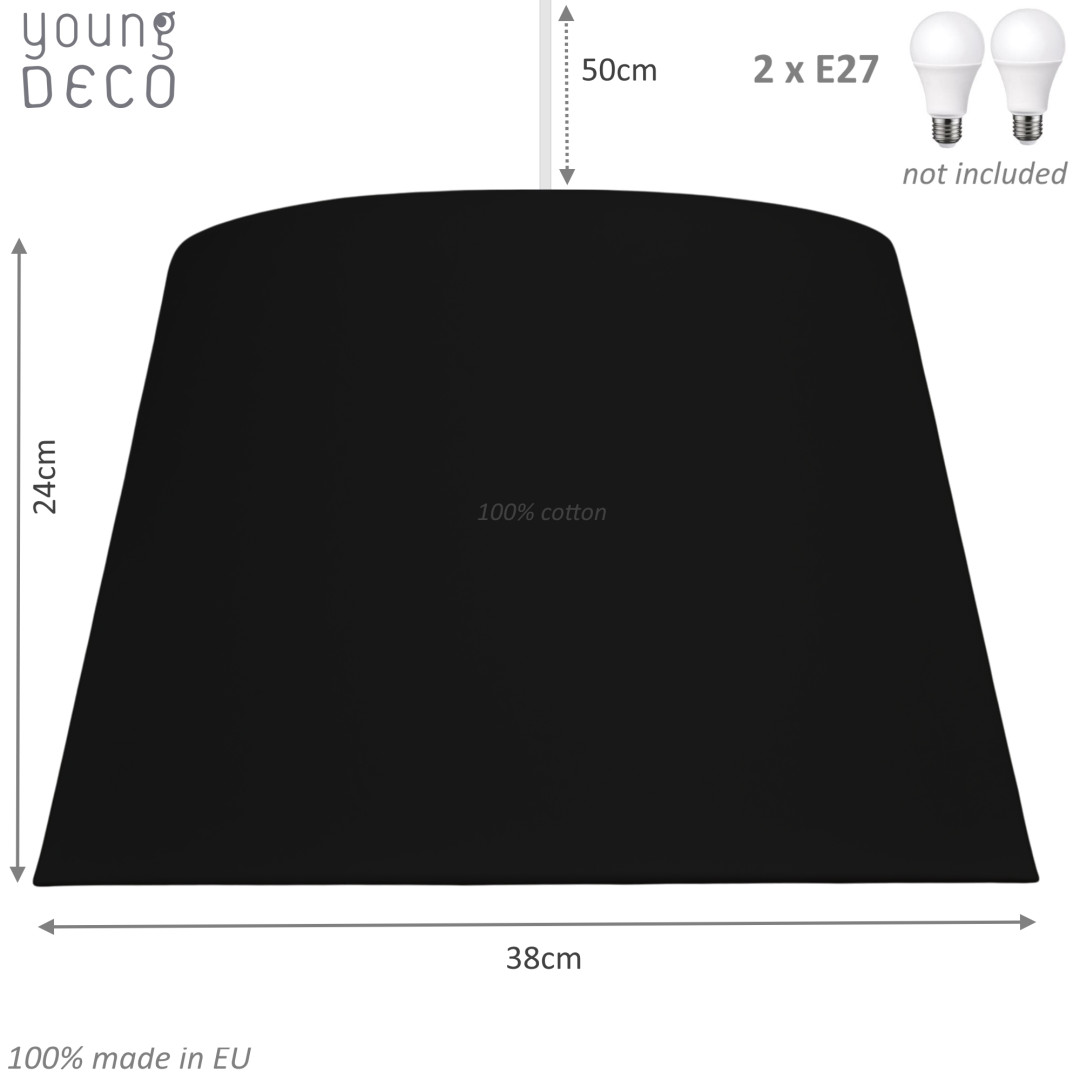 Czarna lampa stożek - Youngdeco