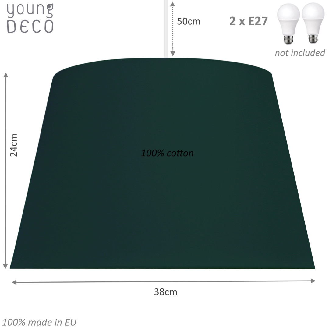 Ciemnozielona lampa stożek - Youngdeco