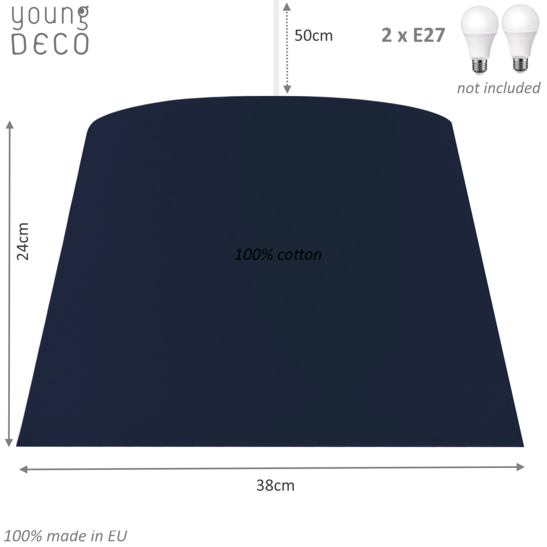 Granatowa lampa stożek - Youngdeco