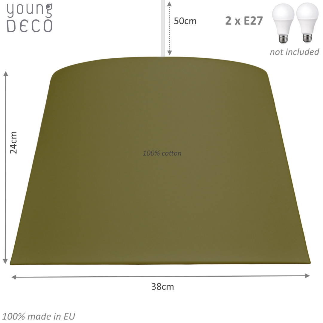 Oliwkowa lampa stożek - Youngdeco