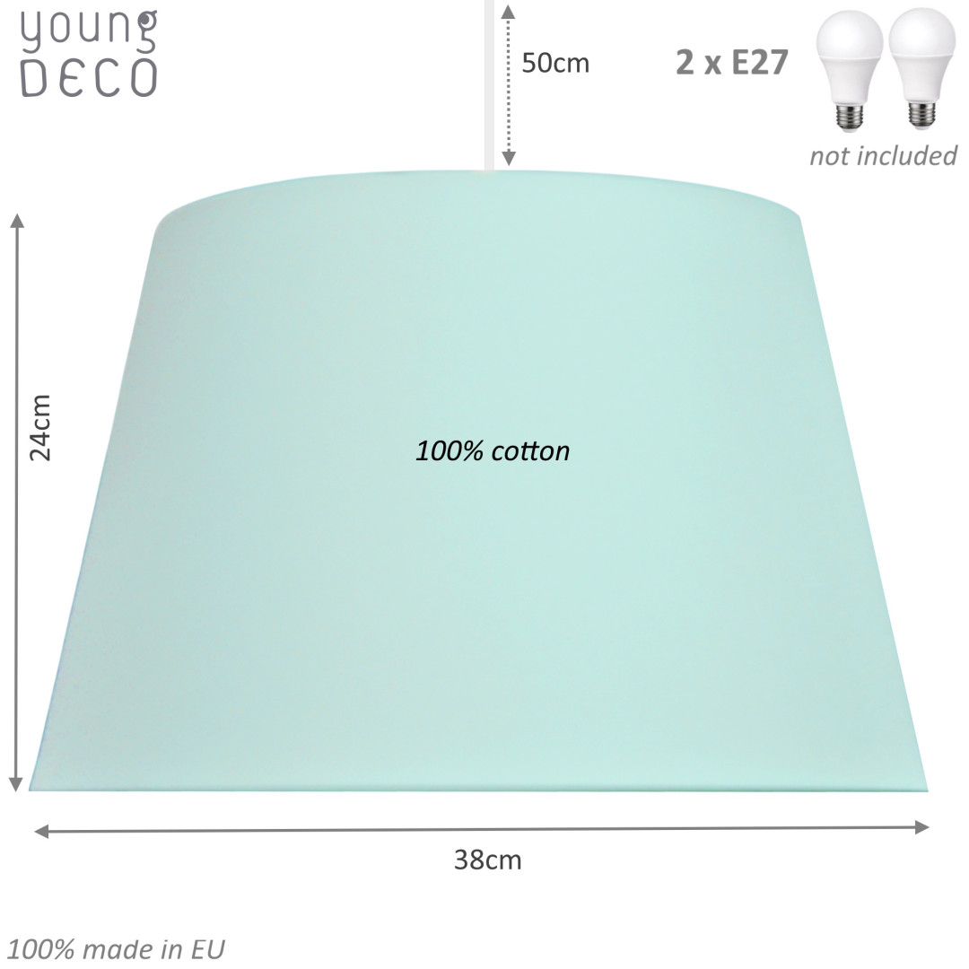 Miętowa lampa stożek - Youngdeco