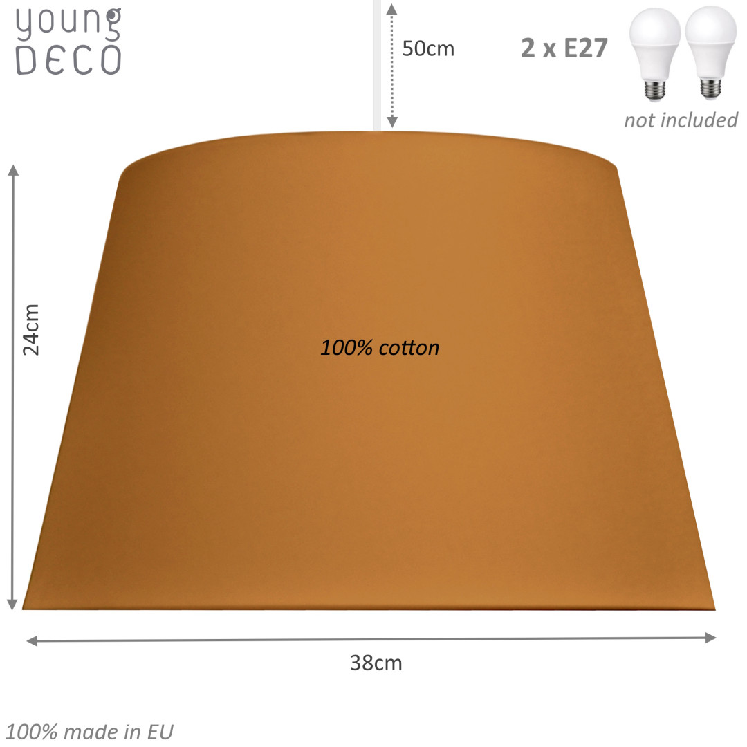 Musztardowa lampa stożek -Youngdeco