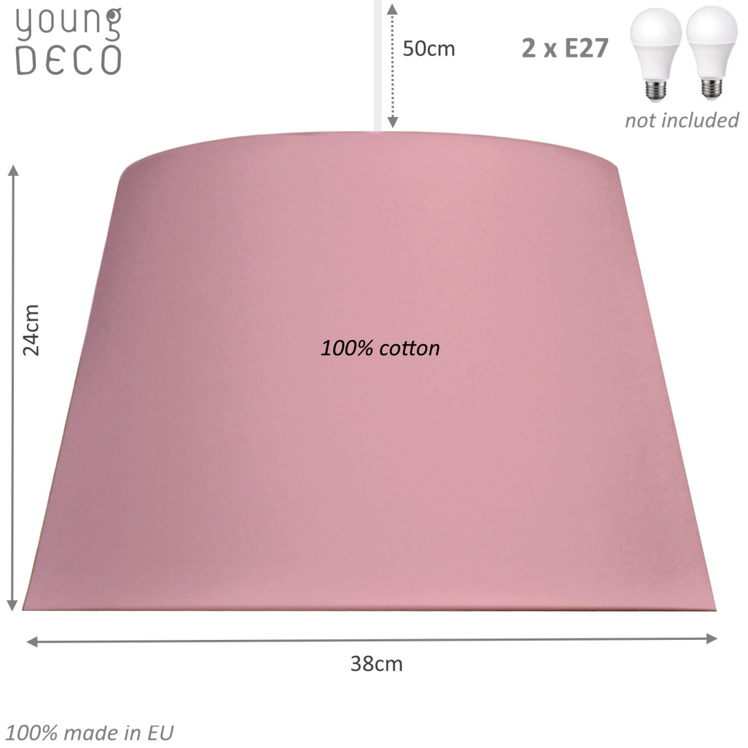 Pastelowy róż lampa stożek - Youngdeco