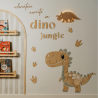 Drewniana dekoracja ścienna dino t-rex do pokoju dziecięcego - drewniakowa