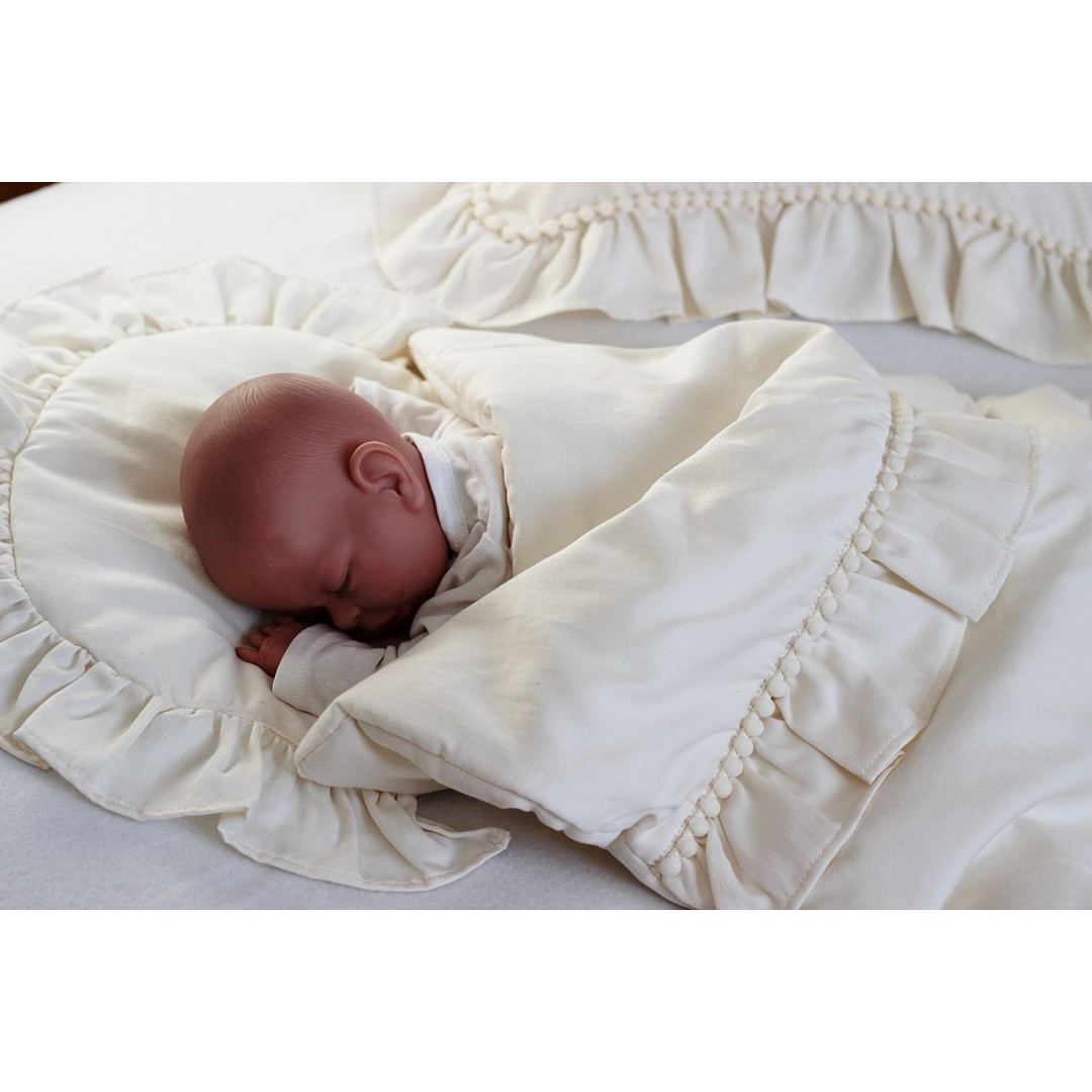 Pościel noworodkowa z falbanką 50x65 (boho) - Cotton&Sweets