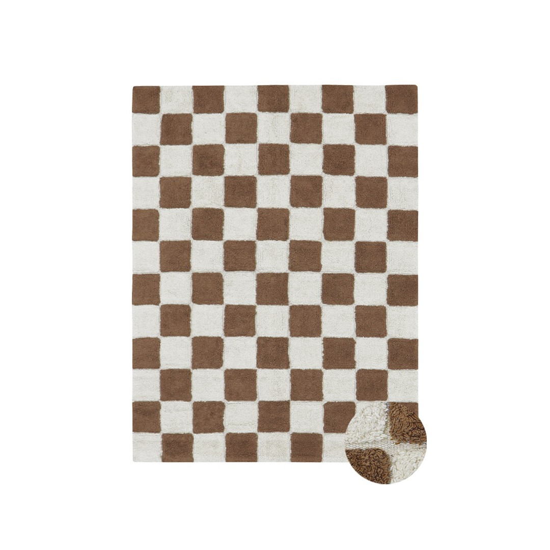 Dywan bawełniany Kitchen Tiles Toffee 90x130 cm Lorena Canals