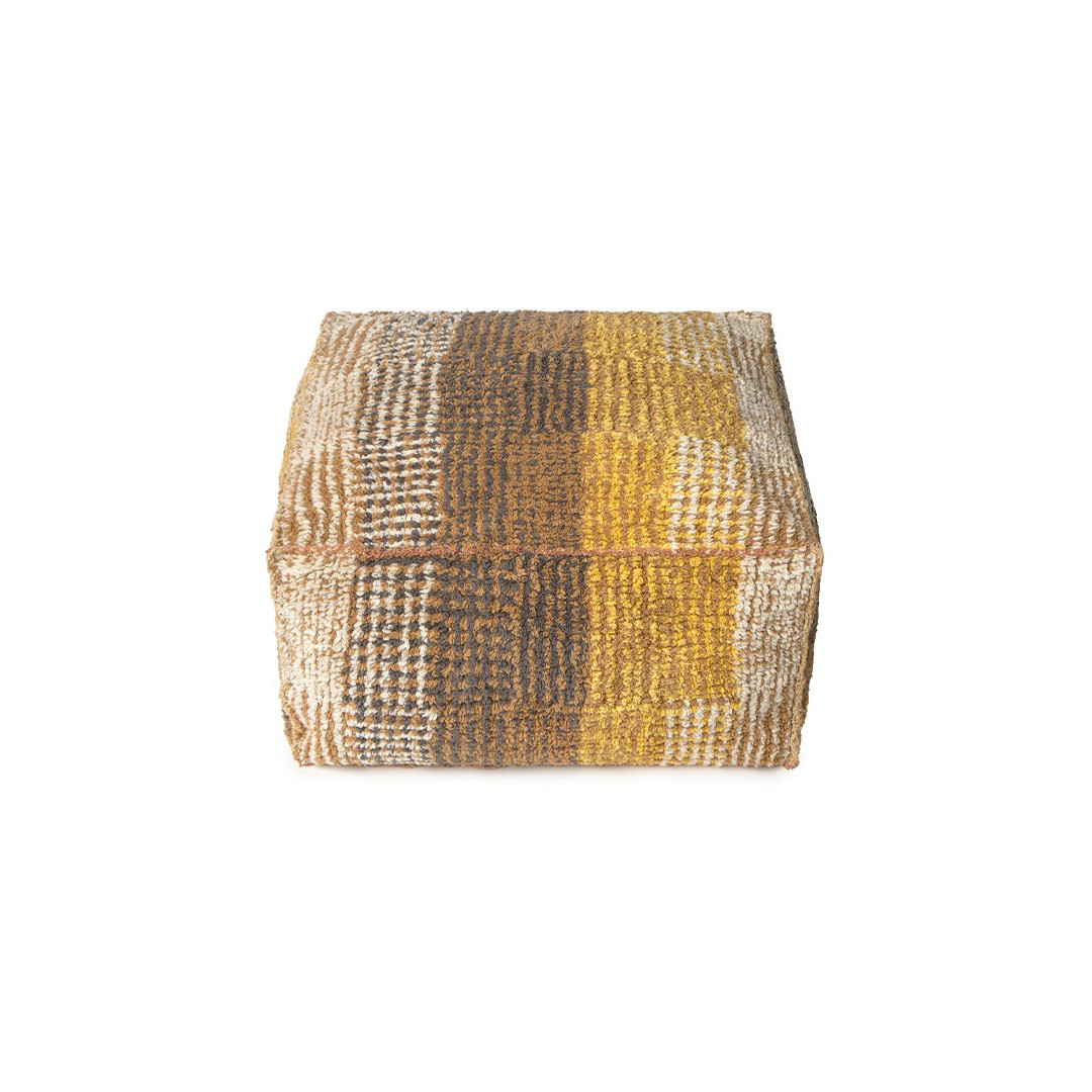 Dwustronna pufa Lorena Canals – Ochra Silent Geometry