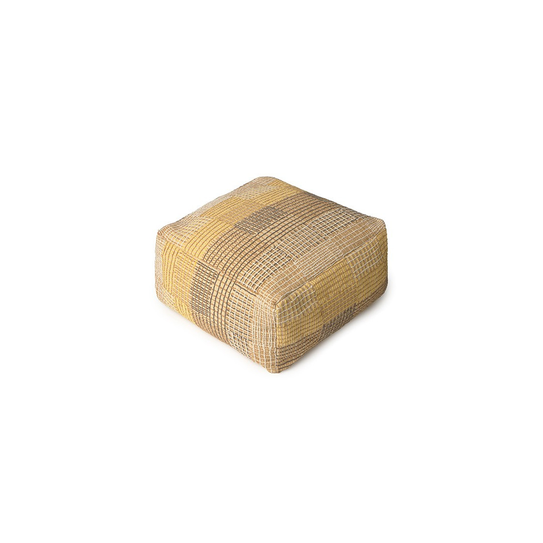 Dwustronna pufa Lorena Canals – Ochra Silent Geometry