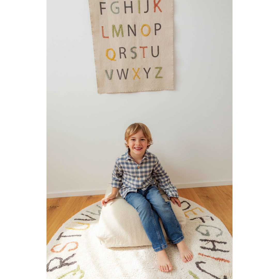 Dywan Bawełniany ABC Kolory i Litery, Ø120 cm, Lorena Canals