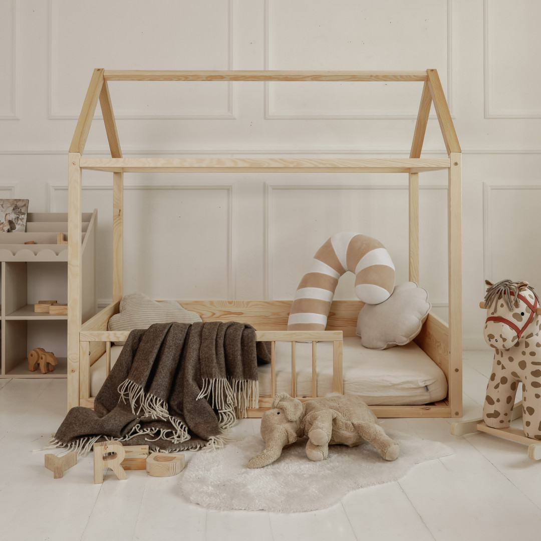 Bellamy Wood Nest łóżko domek Montessori 90x200