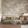 MALUMI Tapeta do pokoju dziecięcego - FLOWER BUNNIES - rose  - tapeta dla dziewczynki z króliczkami - My Sweet Room
