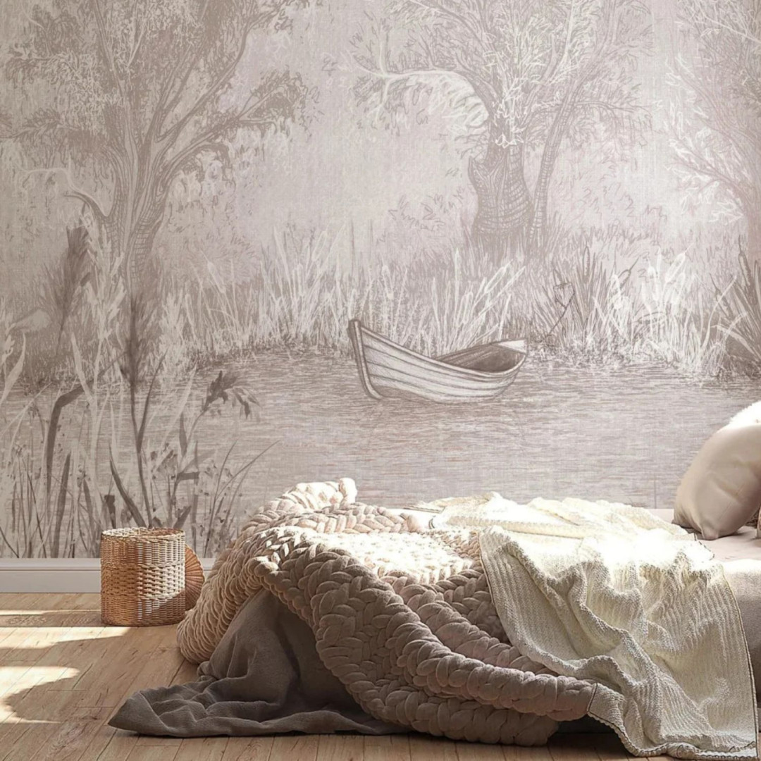 MALUMI Tapeta do pokoju dziecięcego - DAPHNE - bubblegum - dziewczęca tapeta z bajkowymi kwiatami - My Sweet Room